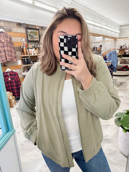 Ampersand Ave Sage Green Bomber