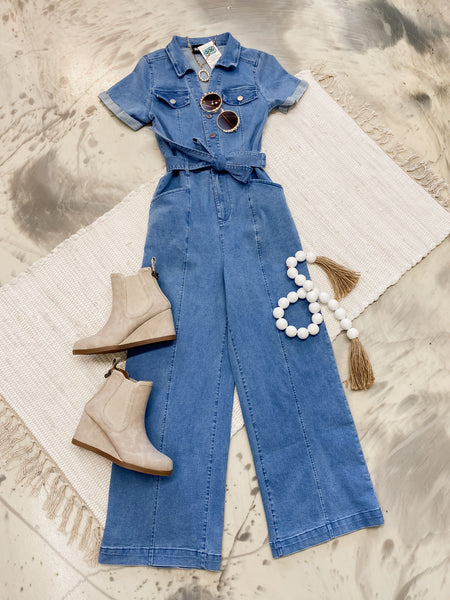 Chasing Dreams Denim Jumpsuit