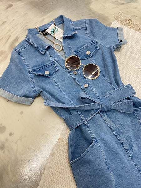 Chasing Dreams Denim Jumpsuit