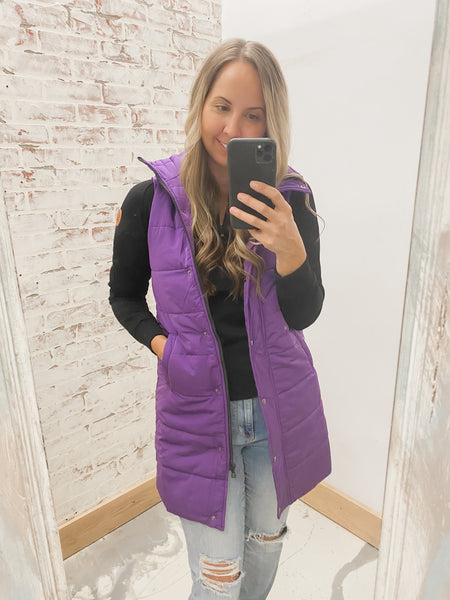 Michelle Mae Harlow Vest in Purple