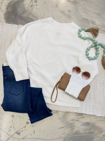 Summer Scuba Side Slit In Ivory