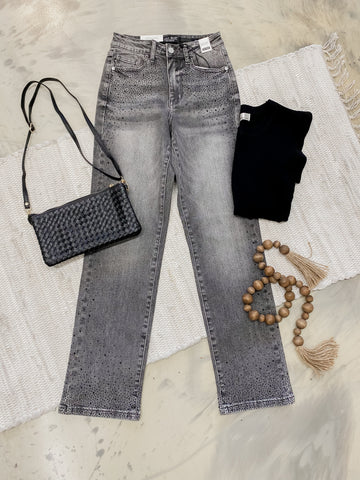Black Out Friday Judy Blue HW Rhinestones Straight
