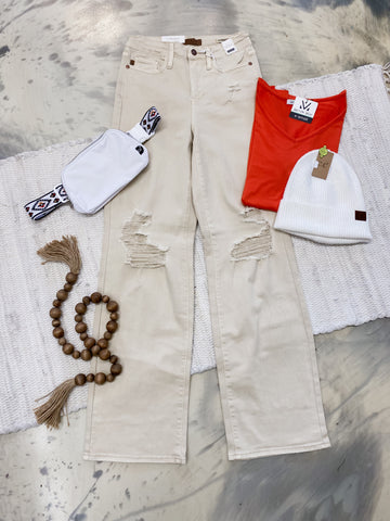 Black Out Friday Judy Blue HW Garment Dyed Destroy 90's Straight