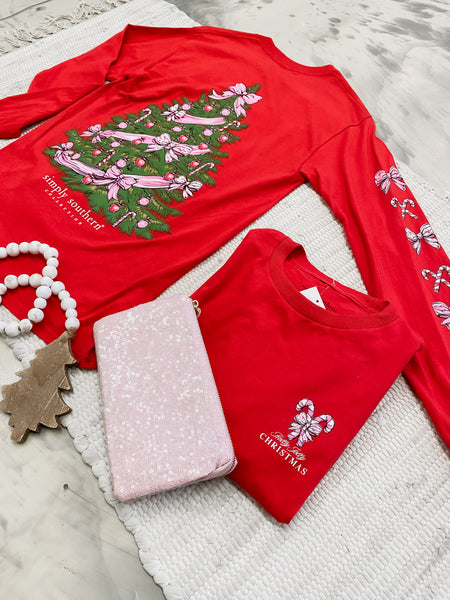 Simply Southern Long Sleeve Tree Red