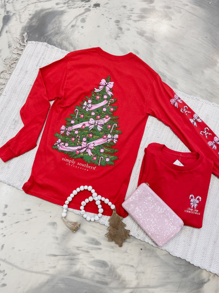 Simply Southern Long Sleeve Tree Red