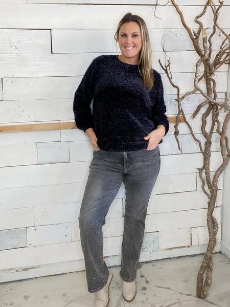 Black Out Friday Judy Blue HW Rhinestones Straight