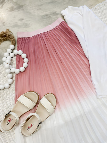Ombre Dip Dye Skirt