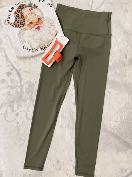 Olive High Waist Leggings