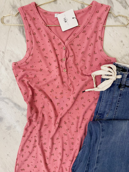 Addison Henley Tank Mauve Floral