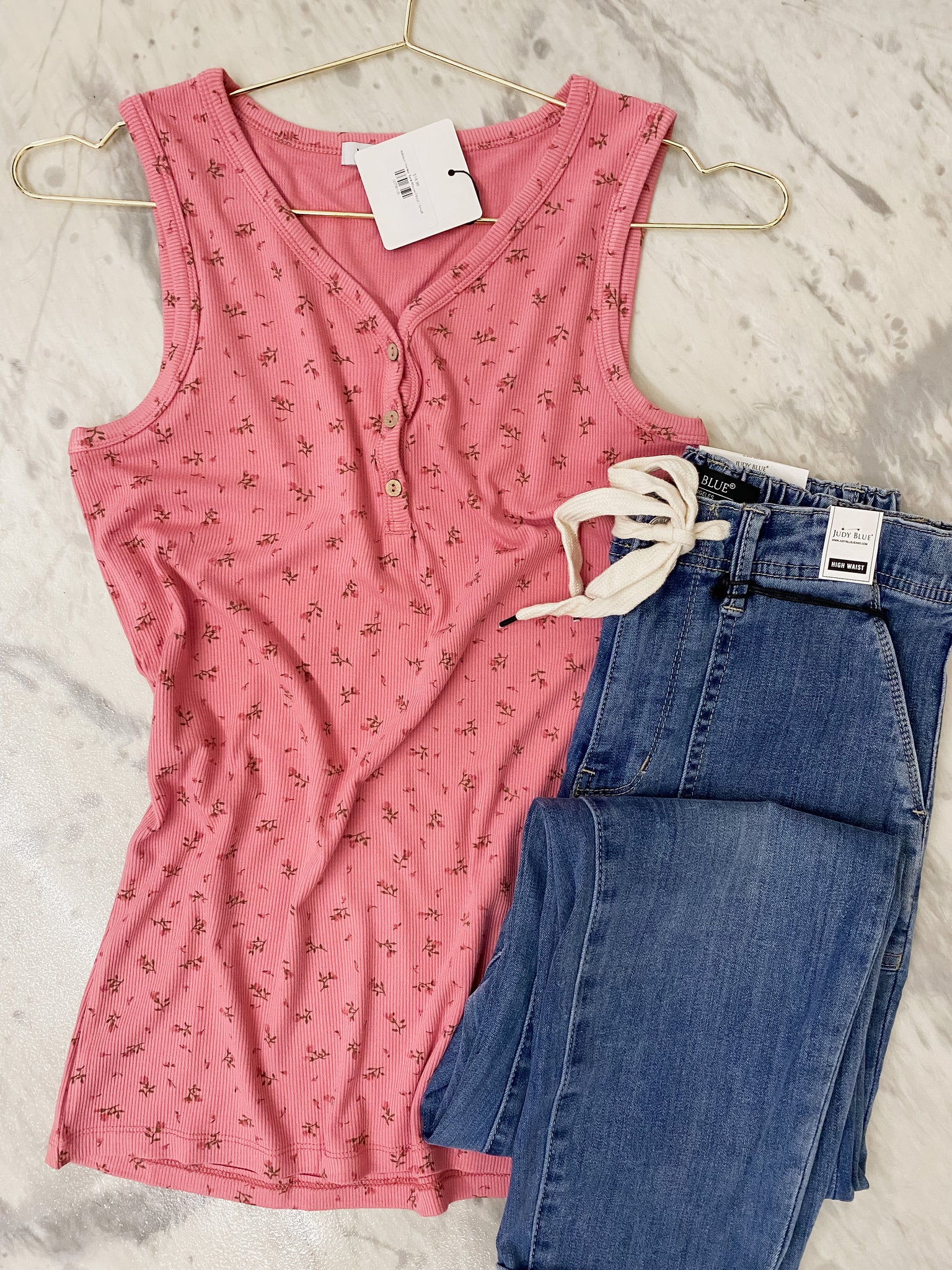 Addison Henley Tank Mauve Floral