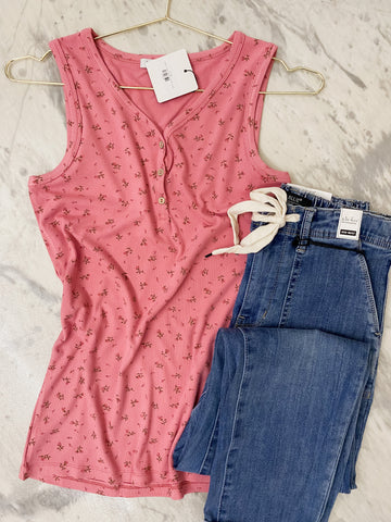 Addison Henley Tank Mauve Floral