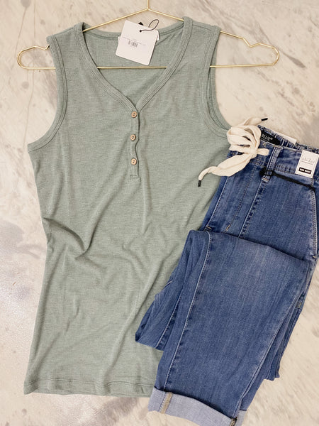 Addison Henley Tank Heathered Sage