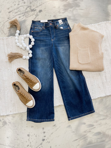 Judy Blue MR Tummy Control Crop Wide