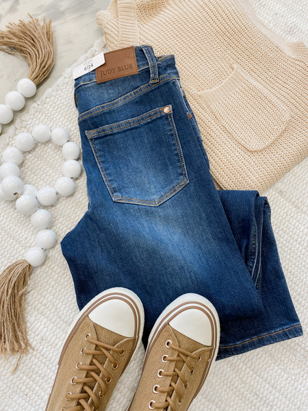 Judy Blue MR Tummy Control Crop Wide
