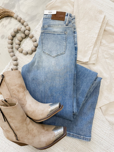 Judy Blue HW Yoke Front Retro Wide Leg