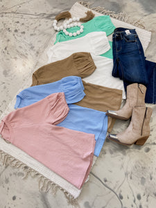 Crinkle Puff Sleeve