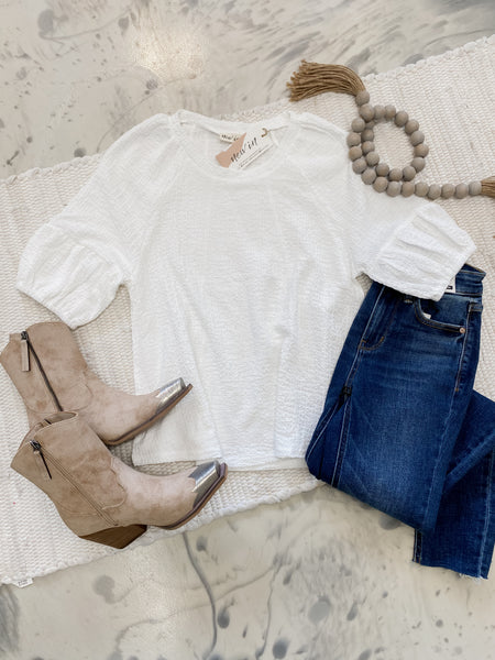 Crinkle Puff Sleeve