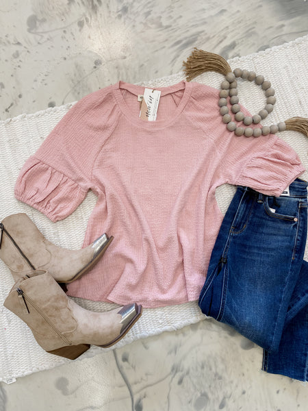 Crinkle Puff Sleeve