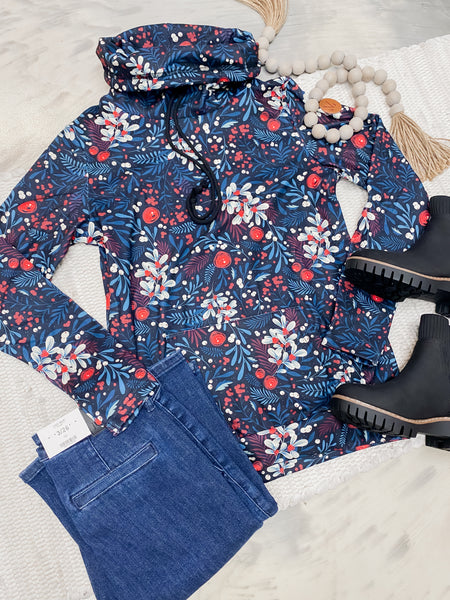 Michelle Mae Soft Funnel Neck Christmas Berry