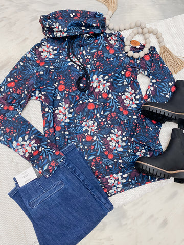 Michelle Mae Soft Funnel Neck Christmas Berry