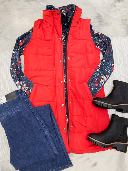 Michelle Mae Harlow Vest in Red