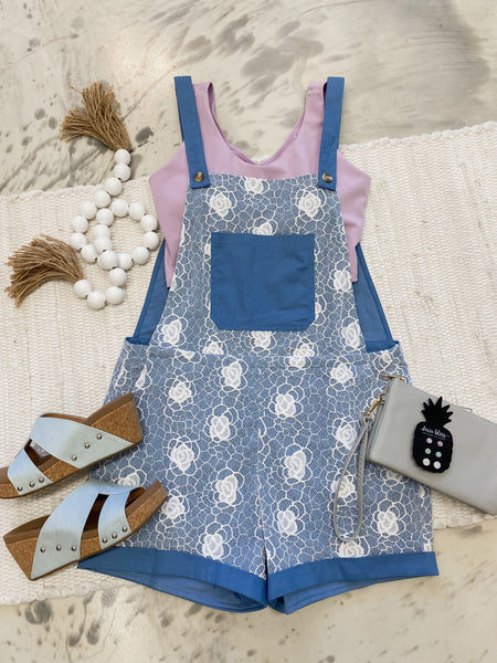 Lace Overall Shorts
