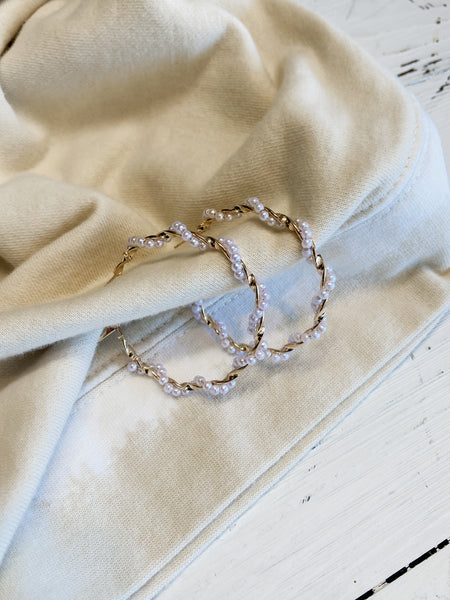 Interlocked Pearl Earrings