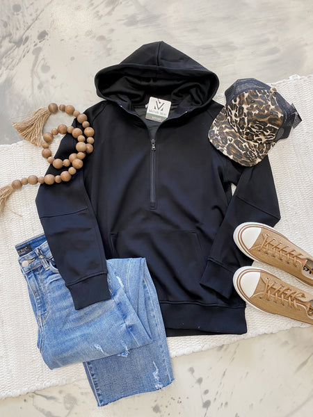 Michelle Mae Scuba HalfZip Black