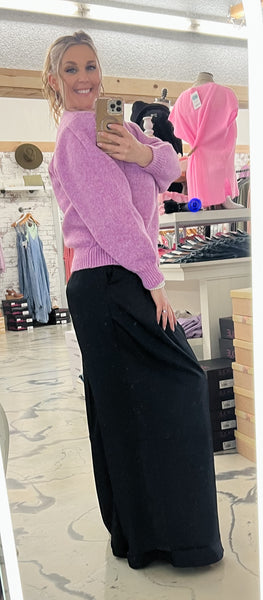 Pleated Wide Leg Pants