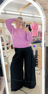 Pleated Wide Leg Pants