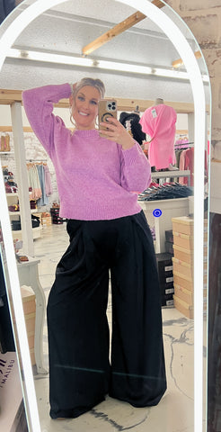 Pleated Wide Leg Pants