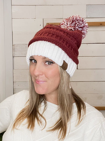 Game Day CC Beanie Maroon/White