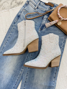 Kady Pearl Blingin Bootie Ivory