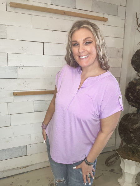 Dear Scarlett Lizzy Short Sleeve in Lilac