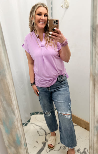 Dear Scarlett Lizzy Short Sleeve in Lilac