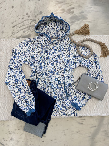Ampersand Ave Blooming in Blue University Hoodie