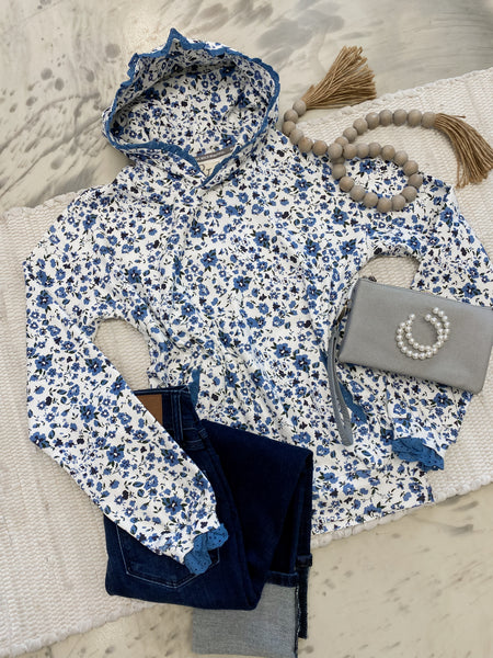 Ampersand Ave Blooming in Blue University Hoodie