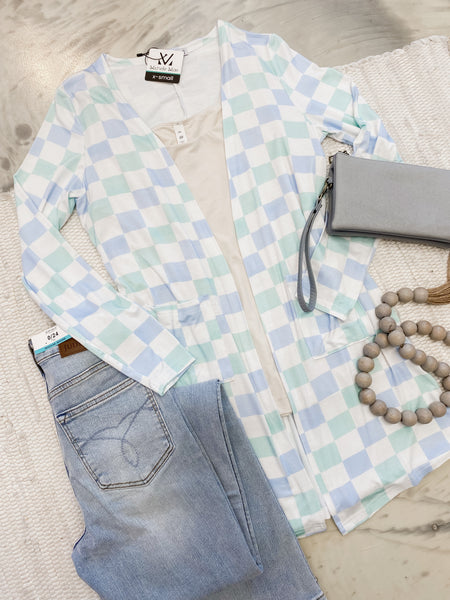 Michelle Mae Checker Classic Cardigan