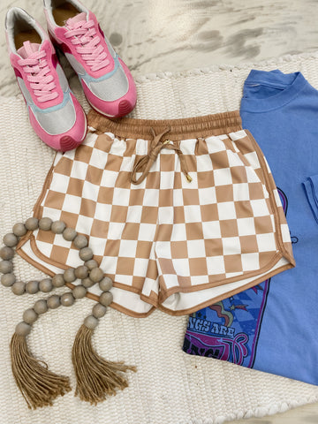 Everyday Shorts Your Move Checkered Neutral