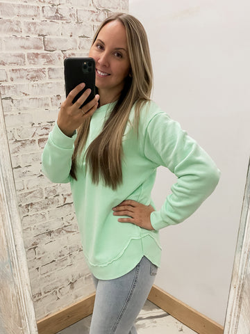 Vintage Wash Pullover Mint