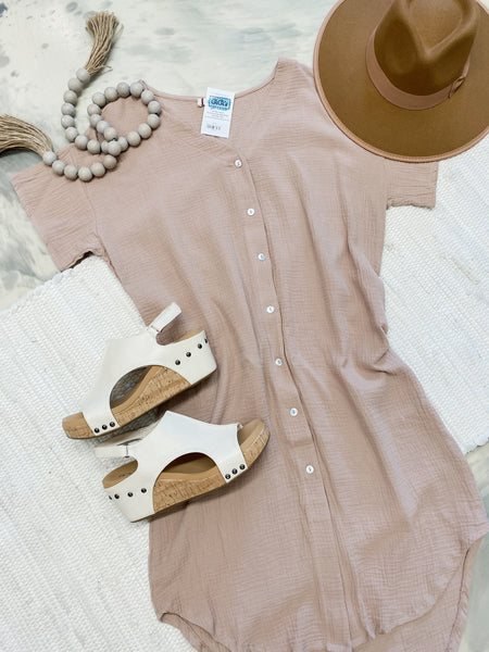 Cardigan V-Neck Dress
