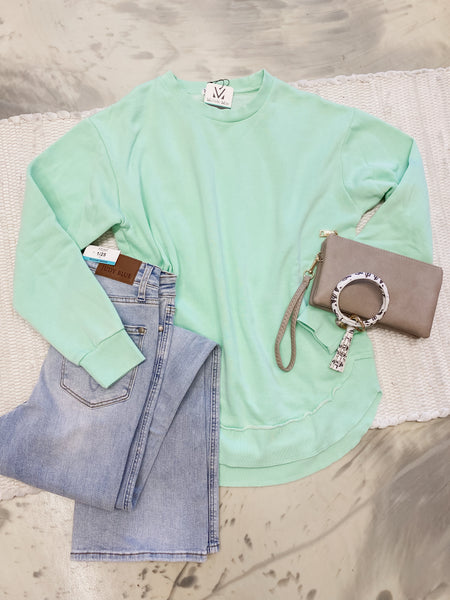 Vintage Wash Pullover Mint