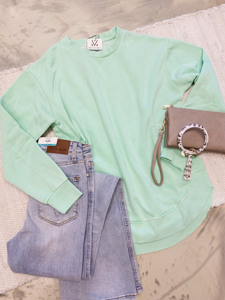 Vintage Wash Pullover Mint