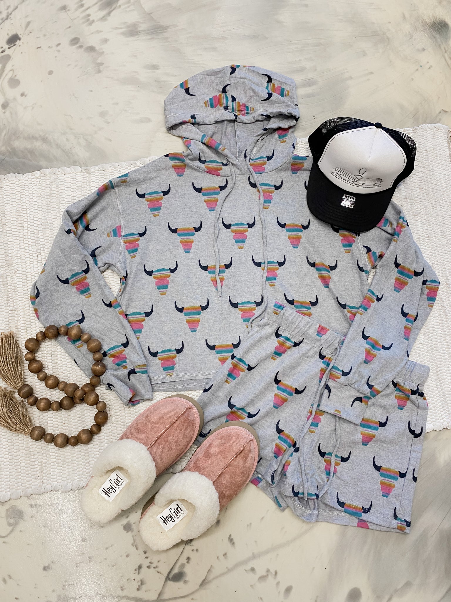 Striped Skull Lounge Wear Set