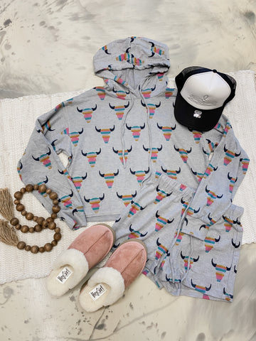 Striped Skull Lounge Wear Set
