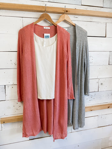 Waffle Knit Cardigan