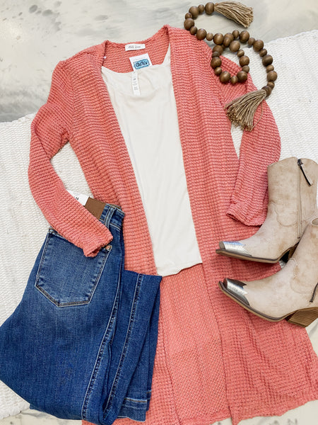 Waffle Knit Cardigan