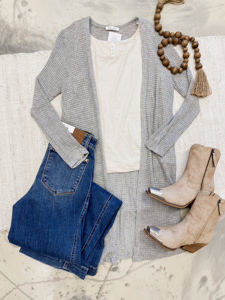 Waffle Knit Cardigan