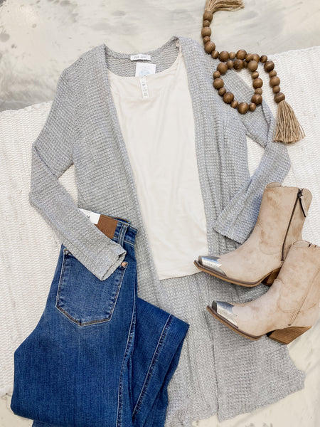 Waffle Knit Cardigan