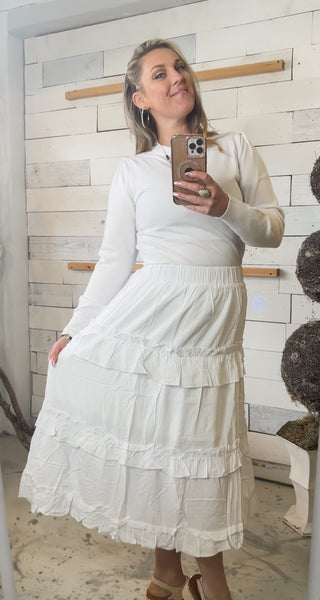 Right There Ruffle Skirt